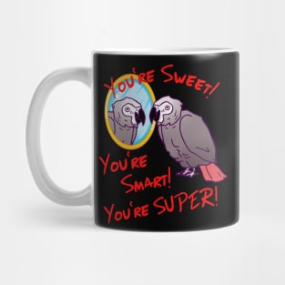 Daily Attitude Affirmations African Grey Parrot Image Mug